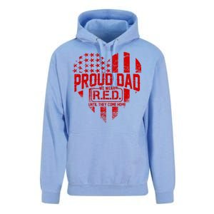 Proud Dad We Wear RED Until They Come Home Unisex Surf Hoodie