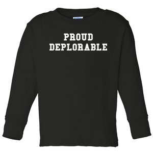 Proud Deplorable Toddler Long Sleeve Shirt