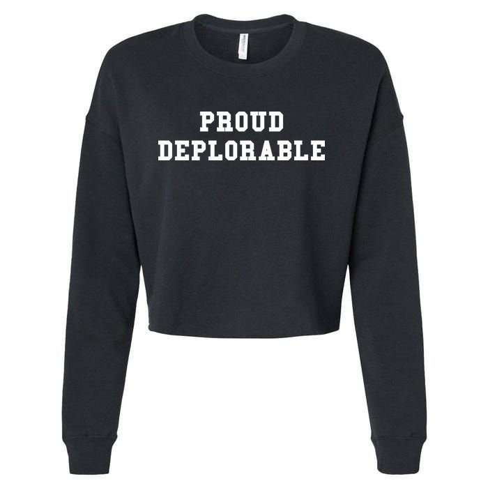 Proud Deplorable Cropped Pullover Crew