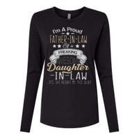 Proud Father In Law Of A Awesome Daughter-In-Law Womens Cotton Relaxed Long Sleeve T-Shirt