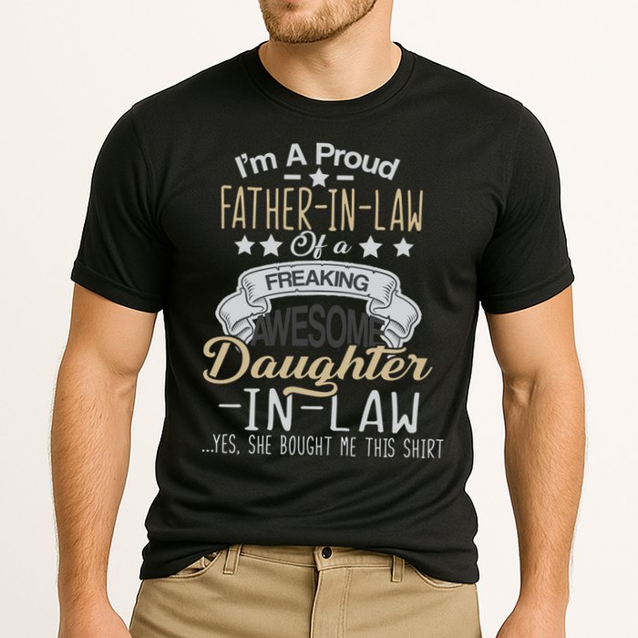 Proud Father In Law Of A Awesome Daughter-In-Law Cooling Performance Crew T-Shirt