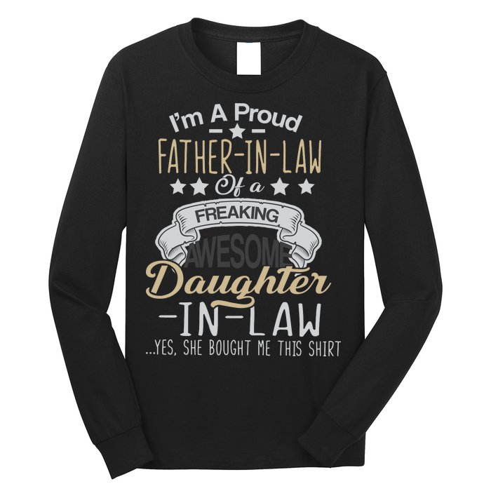 Proud Father In Law Of A Awesome Daughter-In-Law Long Sleeve Shirt