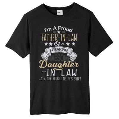 Proud Father In Law Of A Awesome Daughter-In-Law Tall Fusion ChromaSoft Performance T-Shirt