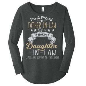 Proud Father In Law Of A Awesome Daughter-In-Law Women's Perfect Tri Tunic Long Sleeve Shirt