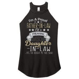 Proud Father In Law Of A Awesome Daughter-In-Law Women's Perfect Tri Rocker Tank