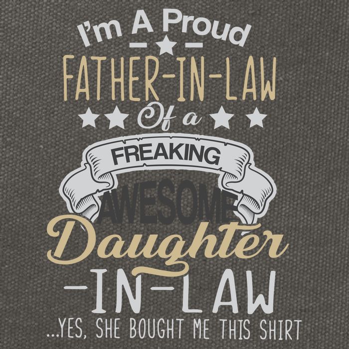 Proud Father In Law Of A Awesome Daughter-In-Law Cotton Canvas Backpack
