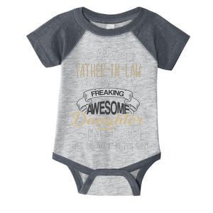 Proud Father In Law Of A Awesome Daughter-In-Law Infant Baby Jersey Bodysuit