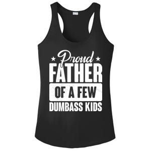 Proud Father Of Dumbass Kids Funny Dad Ladies PosiCharge Competitor Racerback Tank