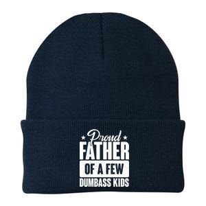 Proud Father Of Dumbass Kids Funny Dad Knit Cap Winter Beanie