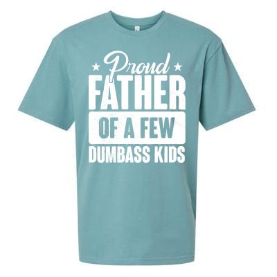 Proud Father Of Dumbass Kids Funny Dad Sueded Cloud Jersey T-Shirt