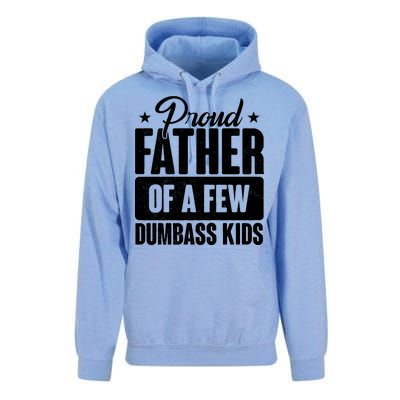 Proud Father Of Dumbass Kids Funny Dad Unisex Surf Hoodie