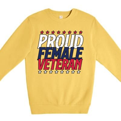 Proud Female Veteran Premium Crewneck Sweatshirt