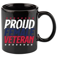 Proud Female Veteran 11oz C Handle Ceramic Mug