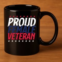 Proud Female Veteran 11oz C Handle Ceramic Mug