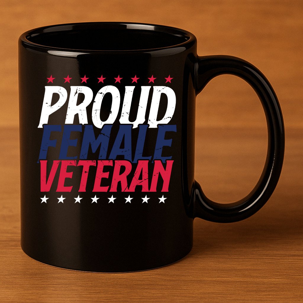 Proud Female Veteran 11oz C Handle Ceramic Mug