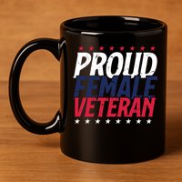 Proud Female Veteran 11oz C Handle Ceramic Mug