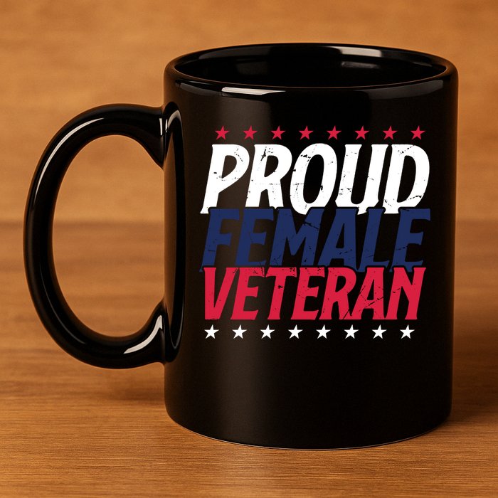 Proud Female Veteran 11oz C Handle Ceramic Mug