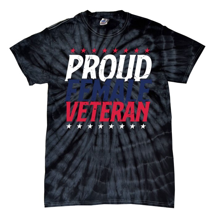 Proud Female Veteran Tie-Dye T-Shirt