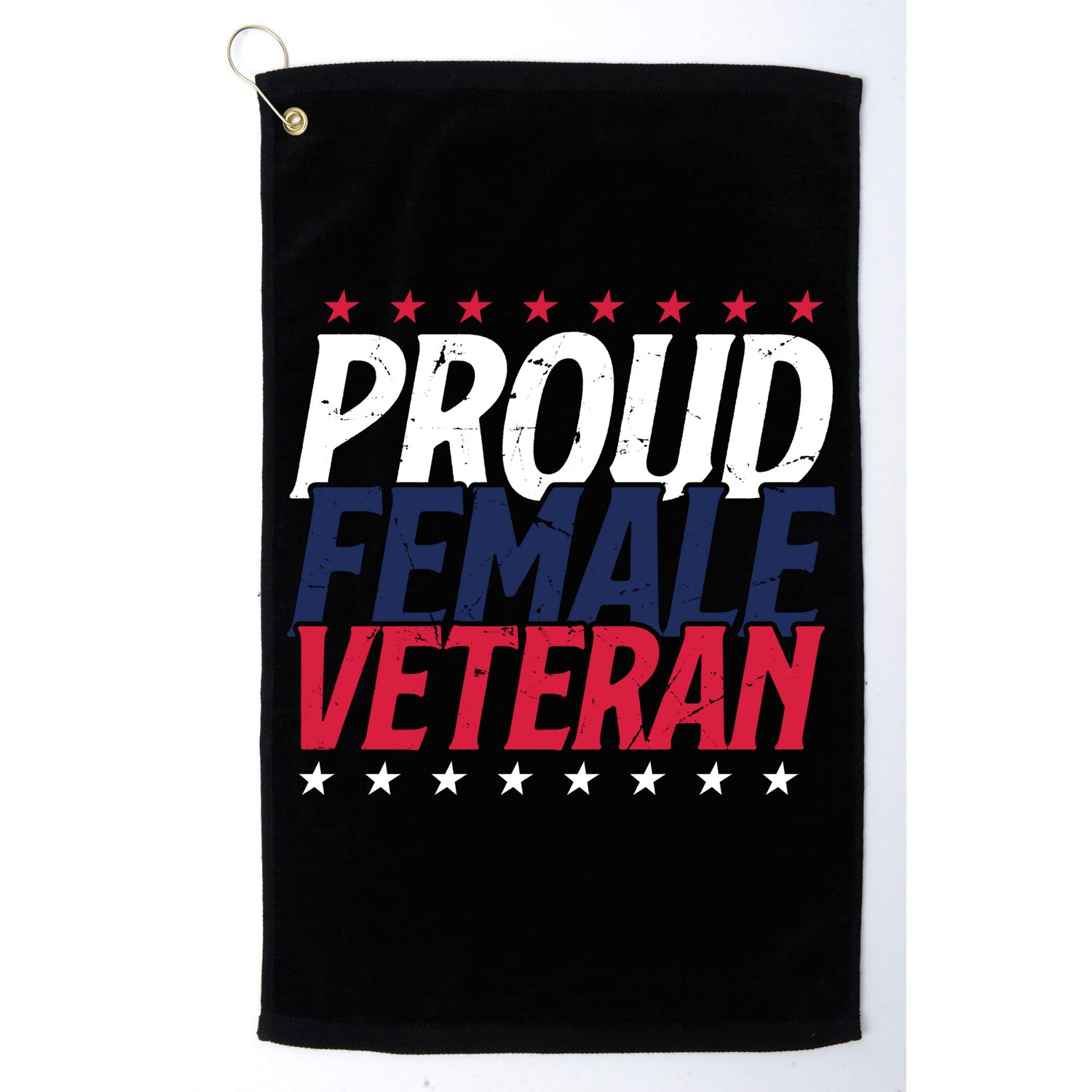 Proud Female Veteran Golf Towel