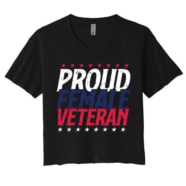 Proud Female Veteran Crop Top
