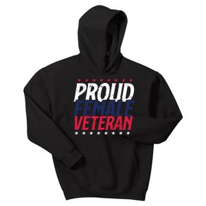 Proud Female Veteran Kids Hoodie