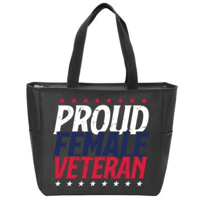 Proud Female Veteran Zip Tote Bag