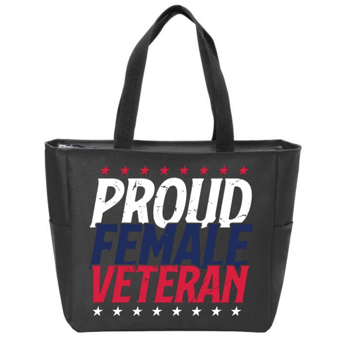 Proud Female Veteran Zip Tote Bag