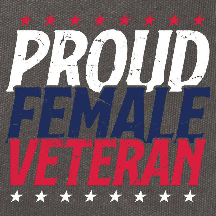 Proud Female Veteran Cotton Canvas Backpack