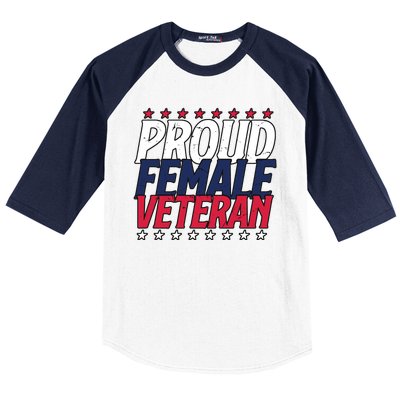 Proud Female Veteran Baseball Sleeve Shirt