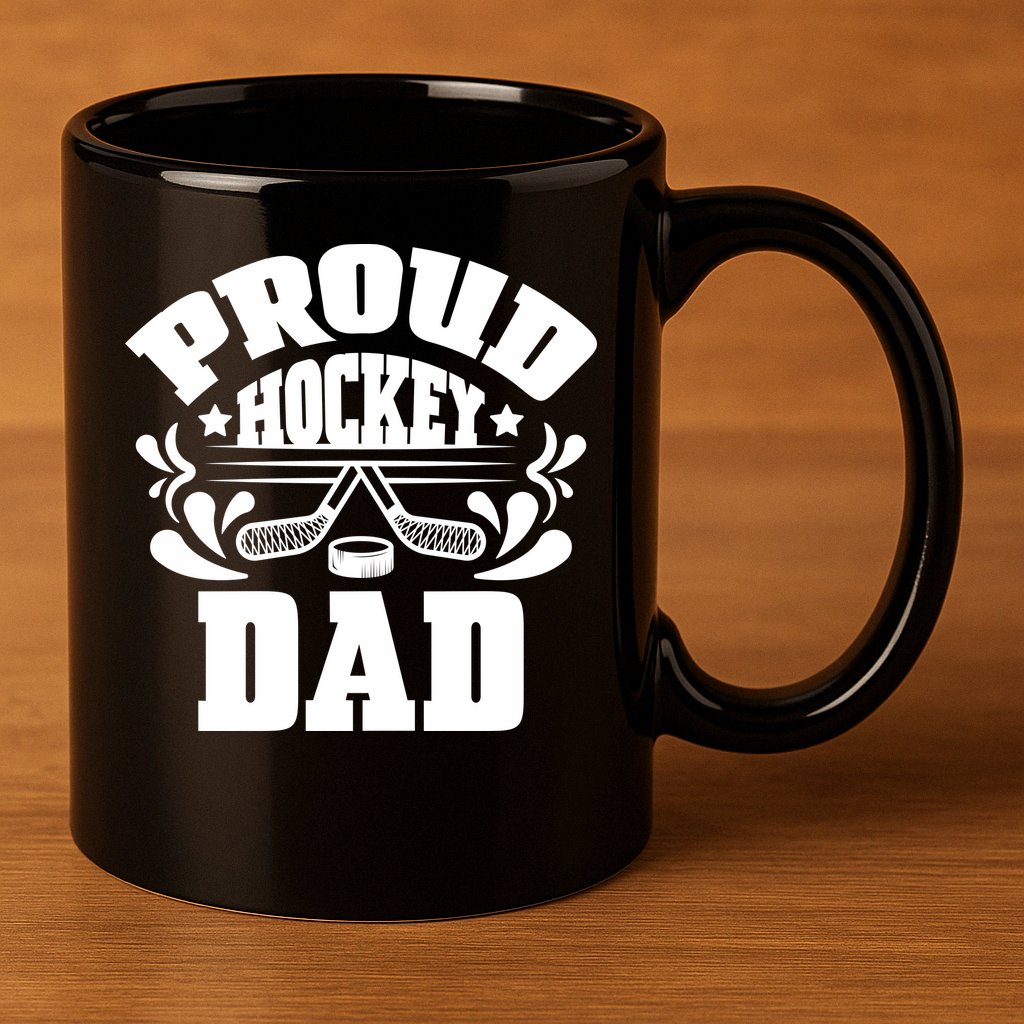 Proud Hockey Dad 11oz C Handle Ceramic Mug