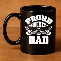 Proud Hockey Dad 11oz C Handle Ceramic Mug