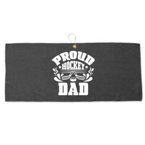 Proud Hockey Dad Large Microfiber Waffle Golf Towel