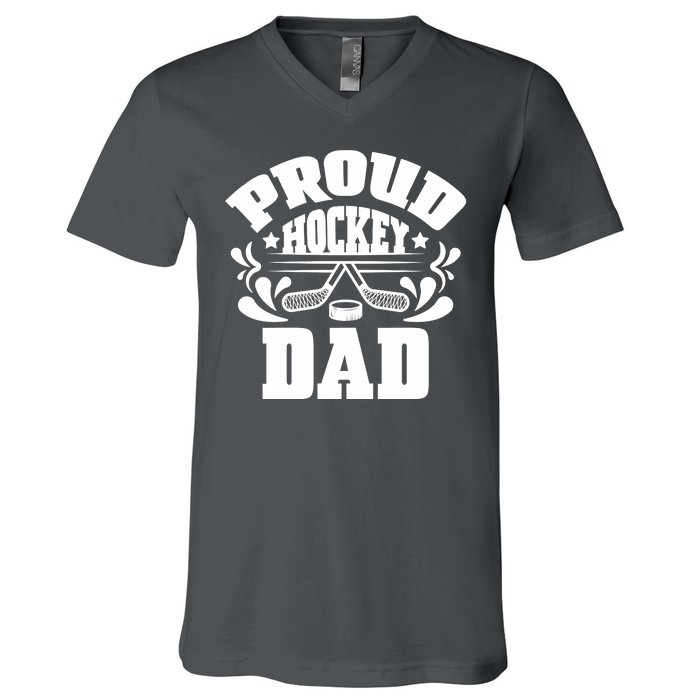 Proud Hockey Dad V-Neck T-Shirt