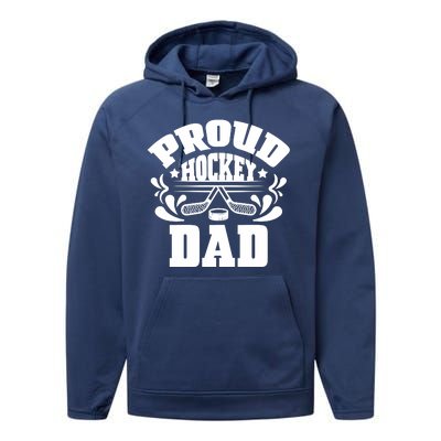 Proud Hockey Dad Performance Fleece Hoodie