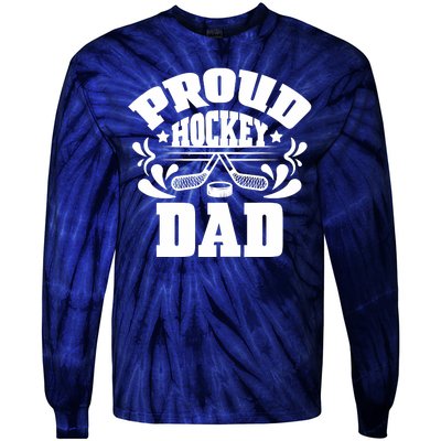 Proud Hockey Dad Tie-Dye Long Sleeve Shirt