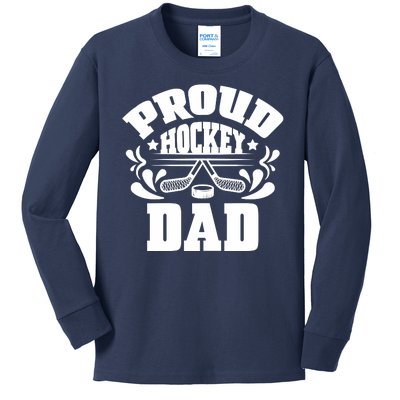 Proud Hockey Dad Kids Long Sleeve Shirt