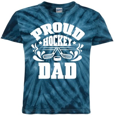 Proud Hockey Dad Kids Tie-Dye T-Shirt