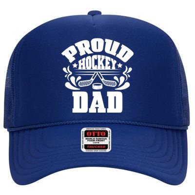 Proud Hockey Dad High Crown Mesh Back Trucker Hat