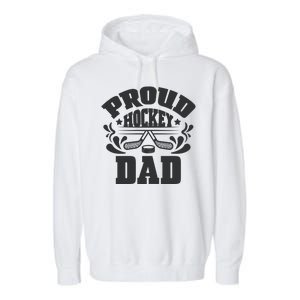 Proud Hockey Dad Garment-Dyed Fleece Hoodie