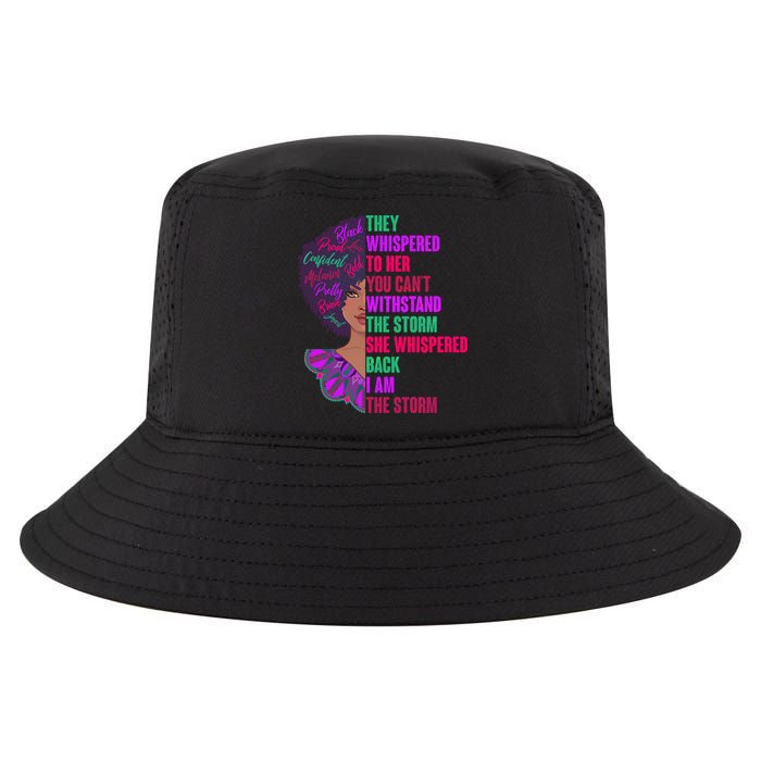 Proud Inspiring Black Woman I Am The Storm Cool Comfort Performance Bucket Hat