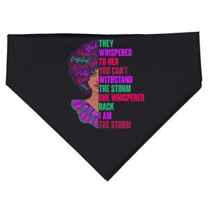 Proud Inspiring Black Woman I Am The Storm USA-Made Doggie Bandana