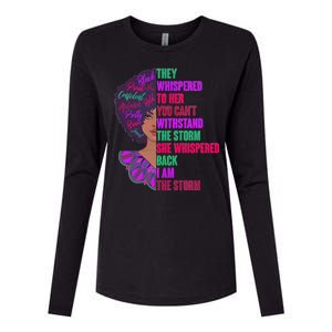 Proud Inspiring Black Woman I Am The Storm Womens Cotton Relaxed Long Sleeve T-Shirt