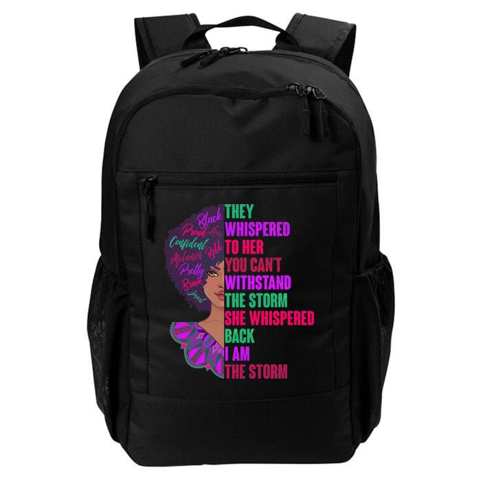 Proud Inspiring Black Woman I Am The Storm Daily Commute Backpack