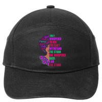 Proud Inspiring Black Woman I Am The Storm 7-Panel Snapback Hat