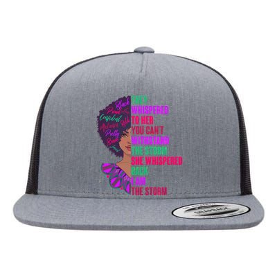 Proud Inspiring Black Woman I Am The Storm Flat Bill Trucker Hat