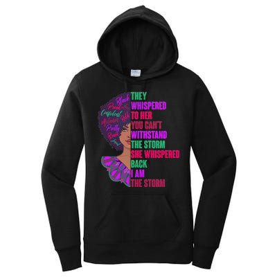 Proud Inspiring Black Woman I Am The Storm Women's Pullover Hoodie