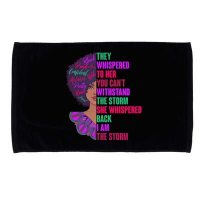 Proud Inspiring Black Woman I Am The Storm Microfiber Hand Towel