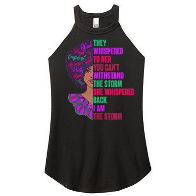 Proud Inspiring Black Woman I Am The Storm Women's Perfect Tri Rocker Tank