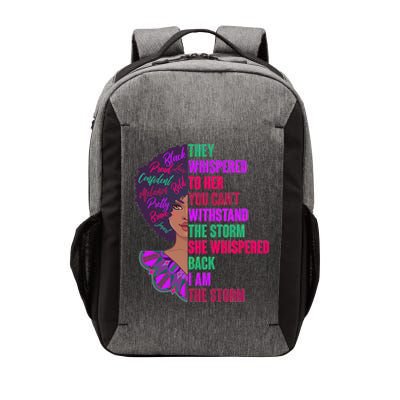 Proud Inspiring Black Woman I Am The Storm Vector Backpack