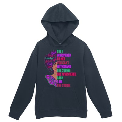 Proud Inspiring Black Woman I Am The Storm Urban Pullover Hoodie